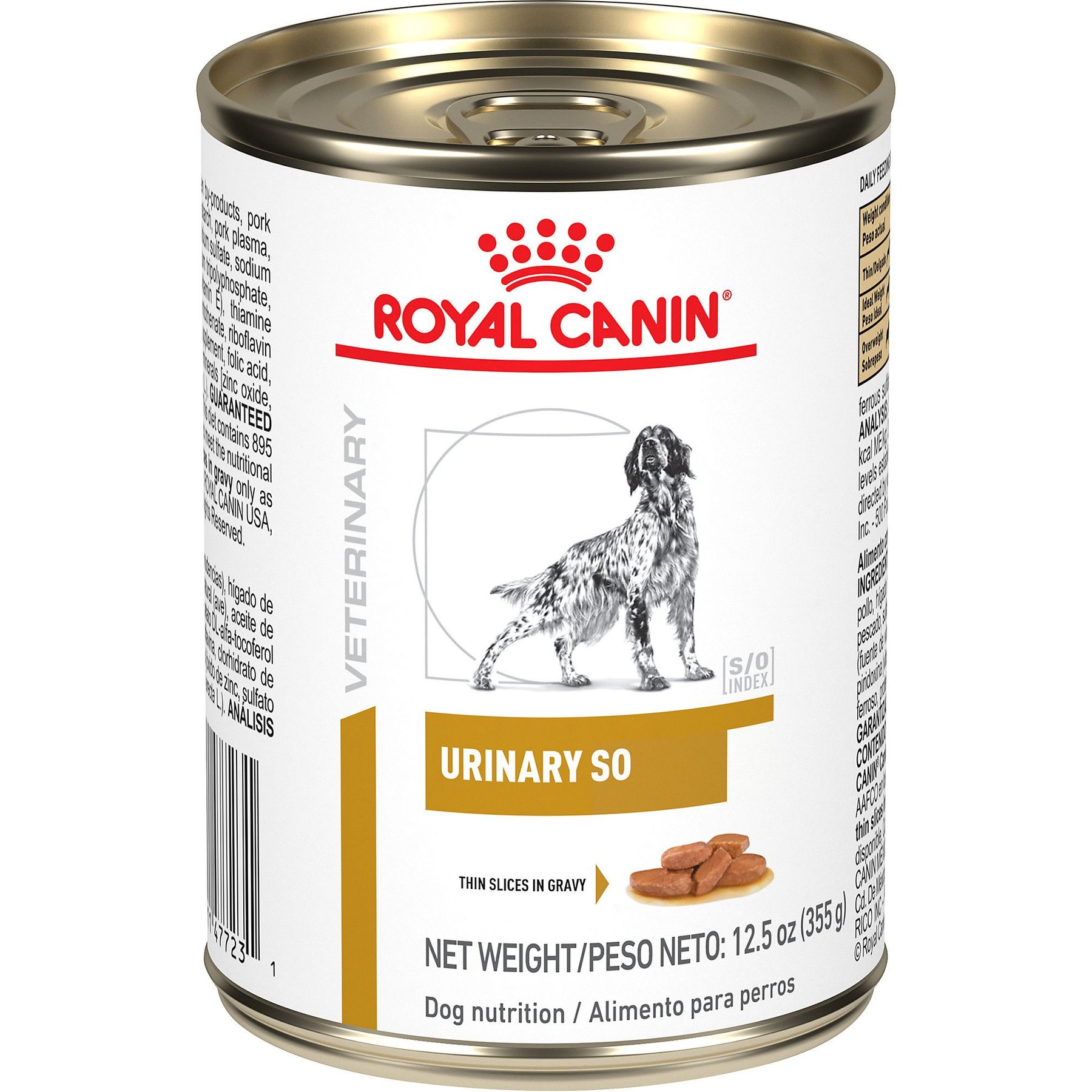 Royal Canin Veterinary Diet Adult Urinary SO Thin Slices in Gravy Canned Dog Food, 12.5-oz can, case of 24