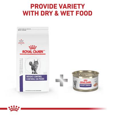 Show full view: Royal Canin Veterinary Diet Weight Control Loaf in Sauce Wet Cat Food, 5.1-oz can, case of 24 slide 6 of 12