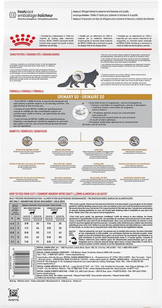 Show full view: Royal Canin Veterinary Diet Adult Urinary SO Dry Cat Food, 7.7-lb bag slide 3 of 12