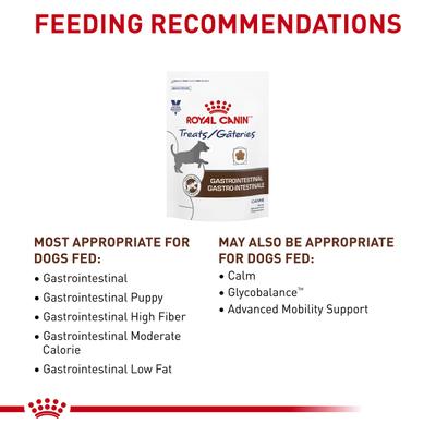 Show full view: Royal Canin Veterinary Diet Gastrointestinal Adult Dog Treats, 17.6-oz bag slide 7 of 12