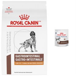 Royal Canin Veterinary Diet Gastrointestinal Low Fat Dry Dog Food + Treats