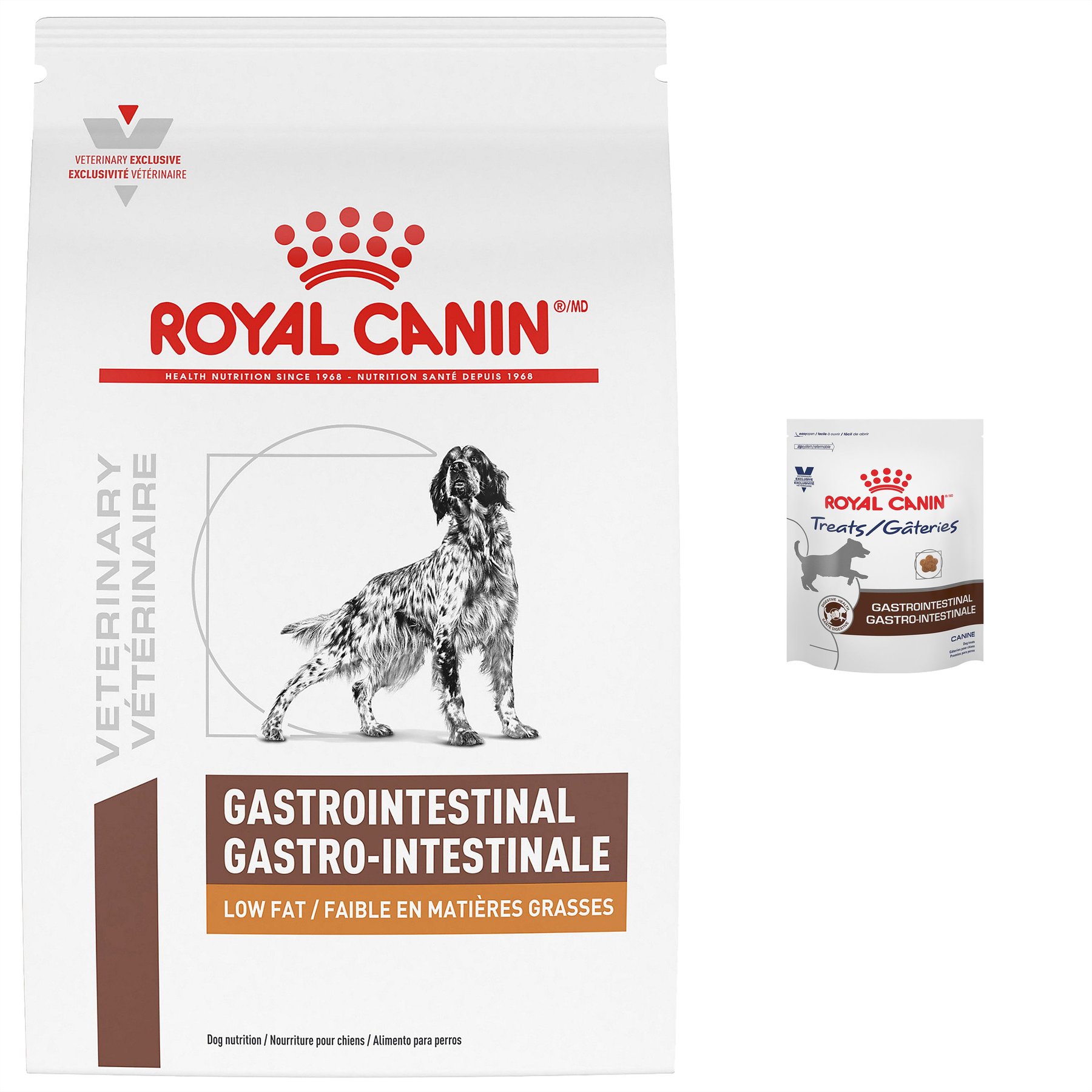 Royal Canin Veterinary Diet Gastrointestinal Low Fat Dry Dog Food + Treats