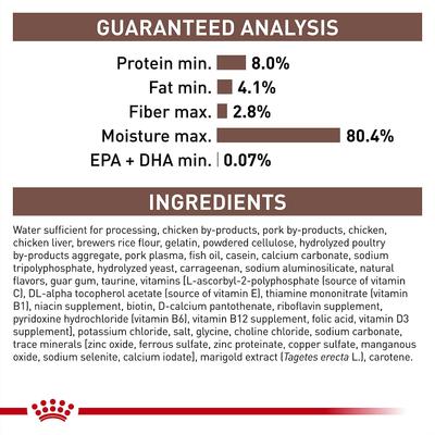 Show full view: Royal Canin Veterinary Diet Gastrointestinal Puppy Ultra Soft Mousse in Sauce Wet Dog Food, 5.1-oz can, case of 24 slide 6 of 12