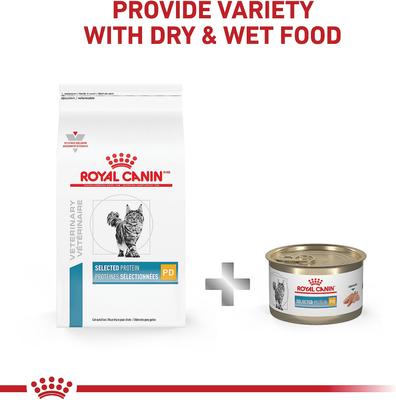Show full view: Royal Canin Veterinary Diet Adult Selected Protein Pea & Duck Formula Dry Cat Food, 8.8-lb bag slide 7 of 11