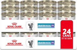 Royal Canin Veterinary Diet Selected Protein Pea & Rabbit Formula Loaf in Sauce Adult Wet Cat Food, 5.1-oz can, case of 24