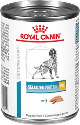 Royal Canin Veterinary Diet Selected Protein Potato & Duck Formula Loaf Adult Wet Dog Food, 13.5-oz can, case of 24