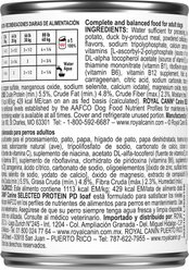 Royal Canin Veterinary Diet Selected Protein Potato & Duck Formula Loaf Adult Wet Dog Food, 13.5-oz can, case of 24 slide 2 of 8
