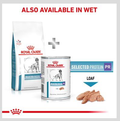 Show full view: Royal Canin Veterinary Diet Selected Protein Potato & Rabbit Formula Adult Dry Dog Food, 17.6-lb bag slide 7 of 12