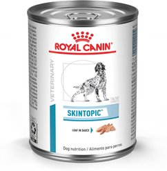 Royal Canin Veterinary Diet Skintopic Adult Loaf in Sauce Wet Dog Food, 13.5-oz can, case of 24 slide 1 of 8