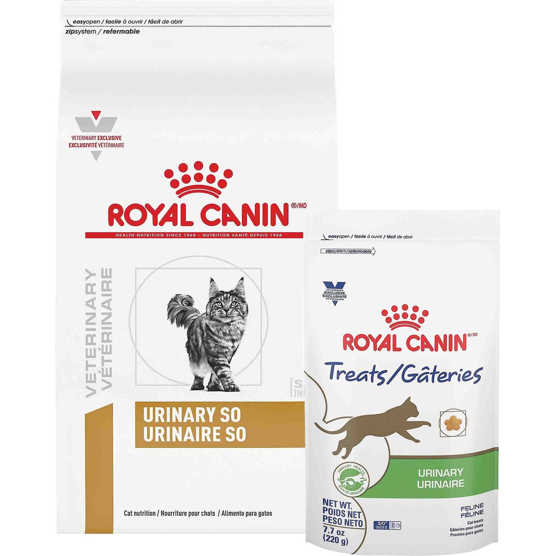 Royal Canin Veterinary Diet Urinary SO Dry Cat Food + Treats