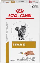 Royal Canin Veterinary Diet Urinary SO Loaf Pate Adult Wet Cat Food, 5.1-oz can, pack of 12