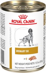 Royal Canin Veterinary Diet Adult Urinary SO Loaf Pate Wet Dog Food, 13.5-oz can, case of 24