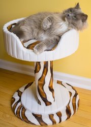 Royal Cat Boutique Hybernest Deluxe Luxury Bolster Cat Bed, Ivory Sahara slide 2 of 3