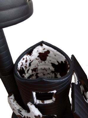 Show full view: Royal Cat Boutique Queen's Kastle Luxury 41-in Faux-Leather Cat Condo, Black slide 3 of 5