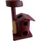 Show in main carousel: Royal Cat Boutique Queen's Kastle Luxury 41-in Faux-Leather Cat Condo, Burgundy  slide 3 of 5