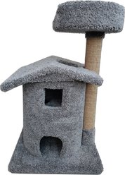 Royal Cat Boutique Queen's Kastle Luxury 41-in Faux-Leather Cat Condo, Neutral