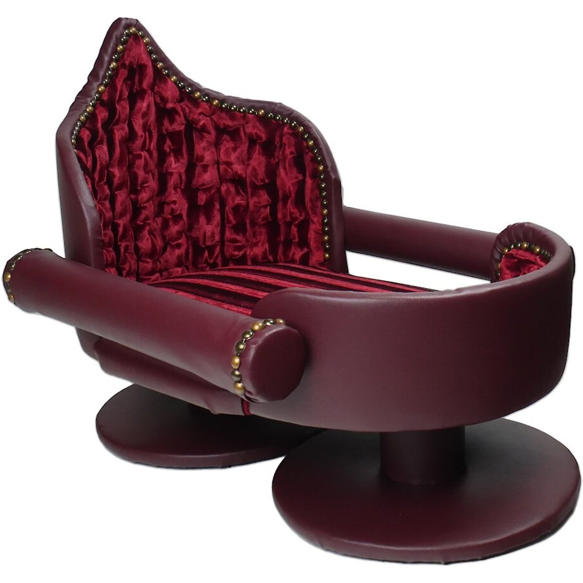 Royal Cat Boutique Royal Davenport Luxury Bolster Dog & Cat Bed, Burgundy