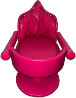 Show full view: Royal Cat Boutique Royal Davenport Luxury Bolster Dog & Cat Bed, Hot Pink slide 3 of 4