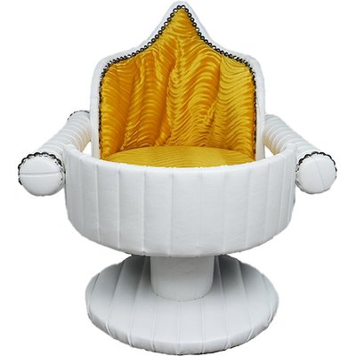 Royal Cat Boutique Royal Cat Boutique Royal Davenport Luxury Bolster Dog & Cat Bed, Ivory Gold