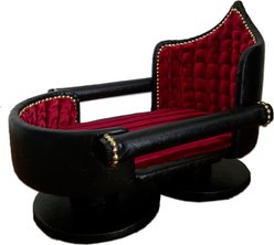 Royal Cat Boutique Royal Davenport Luxury Bolster Dog & Cat Bed, Onyx Flame slide 2 of 5