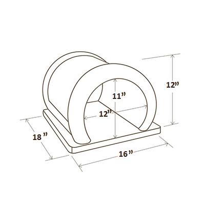 Show full view: Royal Cat Boutique Scratching Cat Tunnel with Rim, Neutral slide 4 of 7