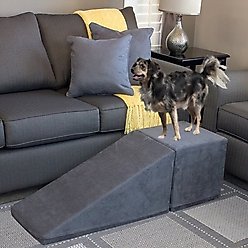 Royal Ramps Extra Wide Dog & Cat Ramp & Landing, Charcoal, 14-in