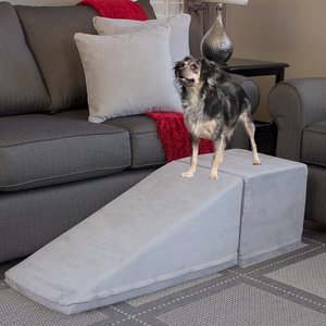 Royal Ramps Extra Wide Dog & Cat Ramp & Landing, Platinum, 14-in