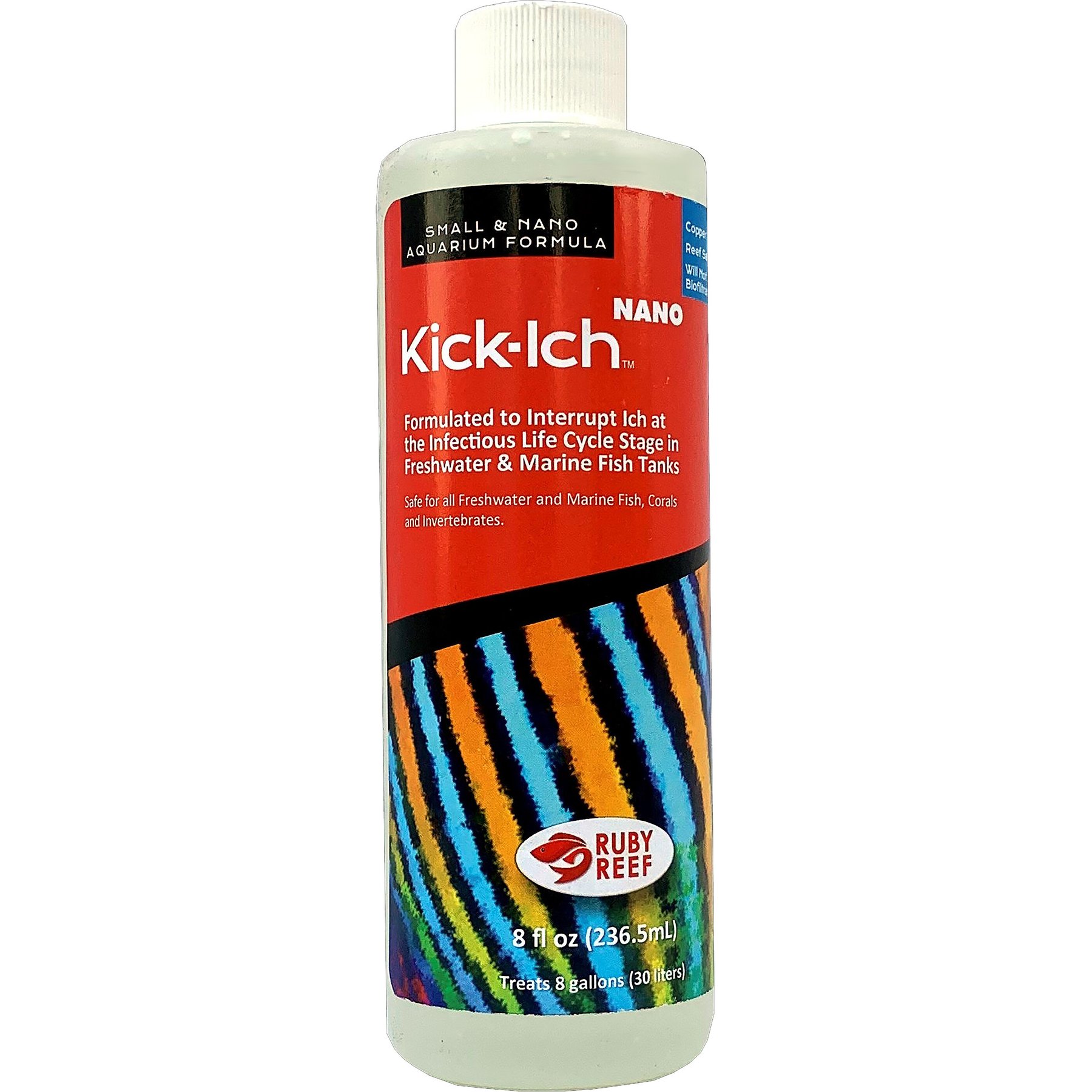 Ruby Reef Kick-Ich NANO Formula Aquarium Water Treatment, 8-fl oz bottle