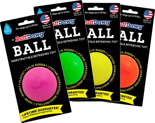 Show full view: Ruff Dawg Ball Tough Dog Chew Toy, Color Varies, 2.5-in slide 5 of 9