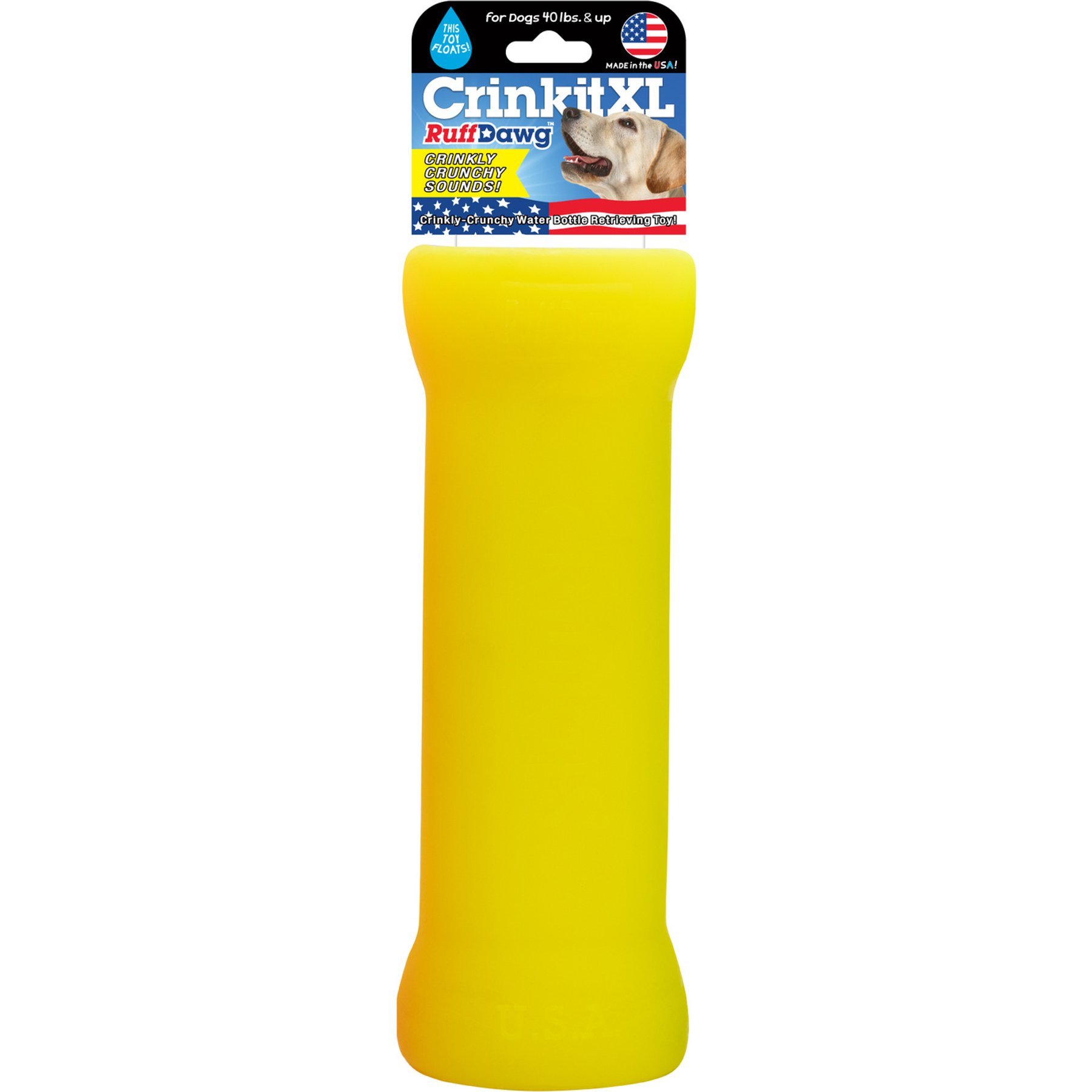 Ruff Dawg Crinkit Dog Toy, Yellow, X-Large