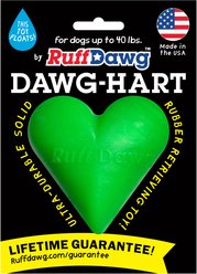 Ruff Dawg Dawg Hart Dog Toy, Green, Regular