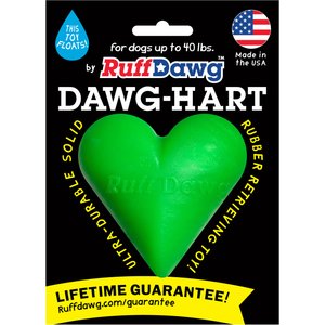 Ruff Dawg Dawg Hart Dog Toy, Green, Regular