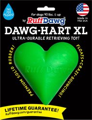 Ruff Dawg Dawg Hart Dog Toy, Green, X-Large