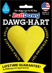Ruff Dawg Dawg Hart Dog Toy, Yellow, Regular