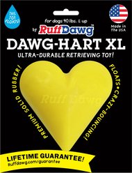 Ruff Dawg Dawg Hart Dog Toy, Yellow, X-Large