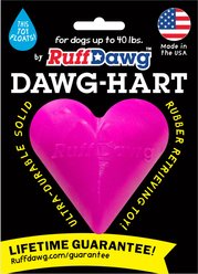 Ruff Dawg Dawg-Hart Tough Rubber Dog Chew Toy, Multi, Regular