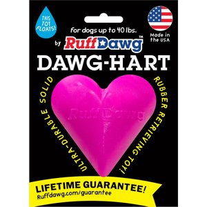 Ruff Dawg Dawg-Hart Tough Rubber Dog Chew Toy, Multi, Regular