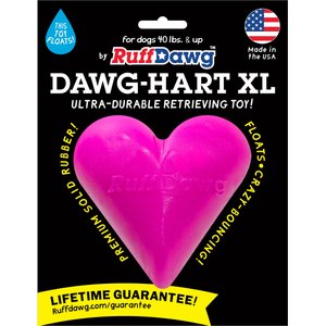 Ruff Dawg Dawg-Hart Tough Rubber Dog Chew Toy, Multi, X-Large