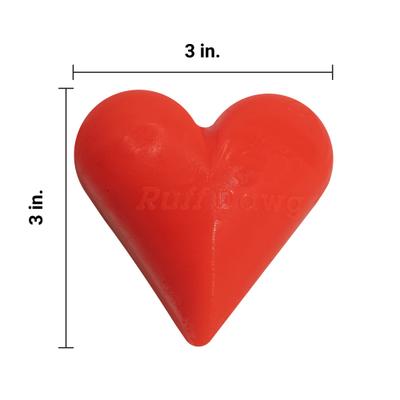 Show full view: Ruff Dawg Dawg-Hart Tough Rubber Dog Chew Toy, Red, Regular slide 3 of 6