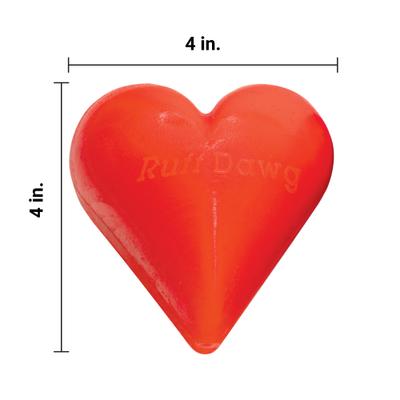 Show full view: Ruff Dawg Dawg-Hart Tough Rubber Dog Chew Toy, Red, X-Large slide 2 of 6