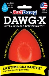 Ruff Dawg Dawg X Dog Toy, Orange, Regular