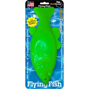 Ruff Dawg Fish Dog Toy, Green, Large