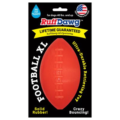 Show full view: Ruff Dawg Football Tough Rubber Dog Chew Toy, X-Large slide 1 of 6