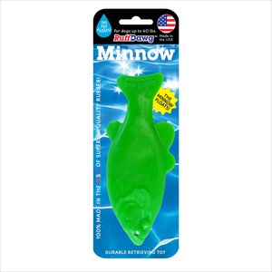 Ruff Dawg Minnow Dog Toy, Green, Small