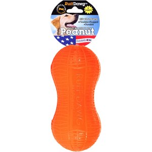 Ruff Dawg Peanut Treat Dispenser Tough Dog Toy, Color Varies, Peanut