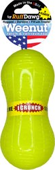 Ruff Dawg Weenut Crunch Dog Toy, Yellow, Small