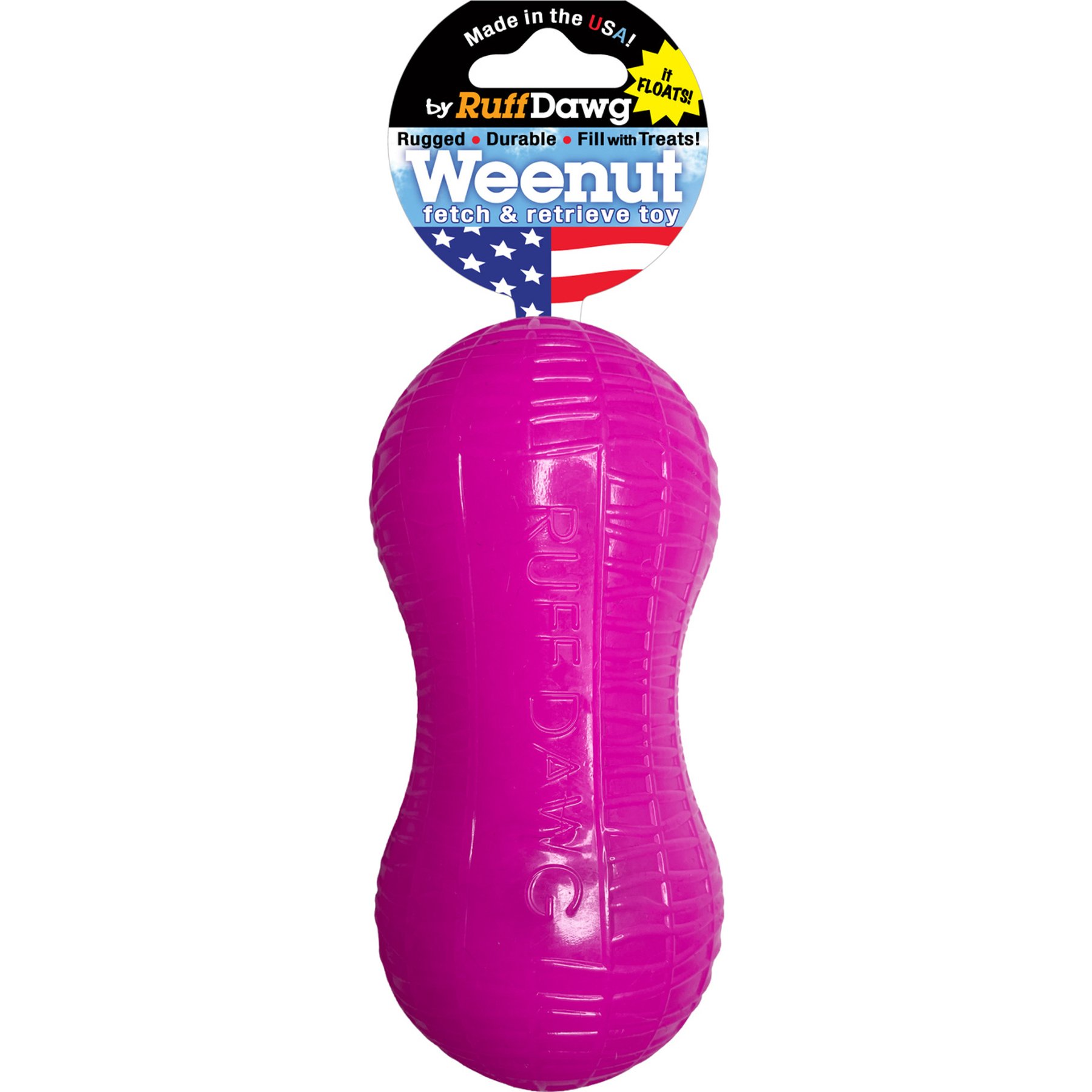 Ruff Dawg Weenut Dog Toy, Pink, Small