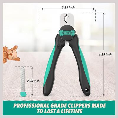 Show full view: Ruff 'N Ruffus 3-Piece Essential Grooming Kit for Dogs & Cats, Aqua slide 5 of 5