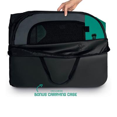 Show full view: Ruff 'N Ruffus Portable Foldable Cat & Dog Playpen, Carrying Case, & Travel Bowl, Aqua, Medium slide 3 of 9