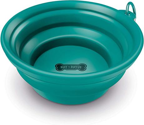 Show full view: Ruff 'N Ruffus Portable Foldable Cat & Dog Playpen, Carrying Case, & Travel Bowl, Aqua, Medium slide 8 of 9